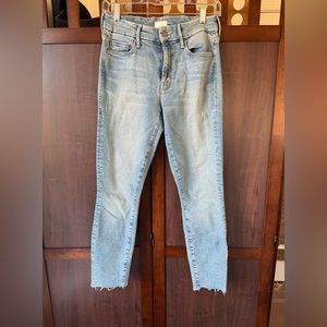 MOTHER DENIM the LOOKER ankle fray jean - size 26